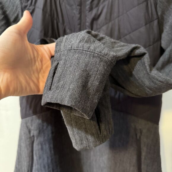 Icebreaker Women Descender Hybrid Half Zip Hooded Jacket M Black / Jet Heather - Picture 11 of 13